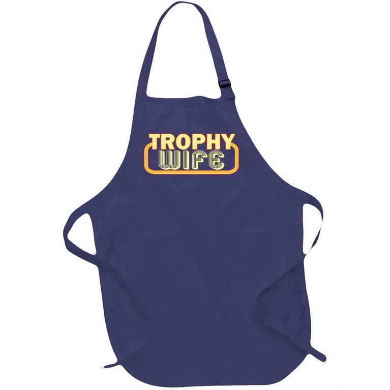 Trophy Wife Funny Retro Full-Length Apron With Pockets