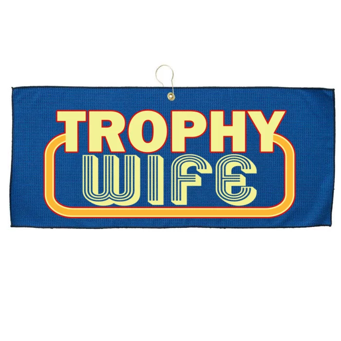 Trophy Wife Funny Retro Large Microfiber Waffle Golf Towel