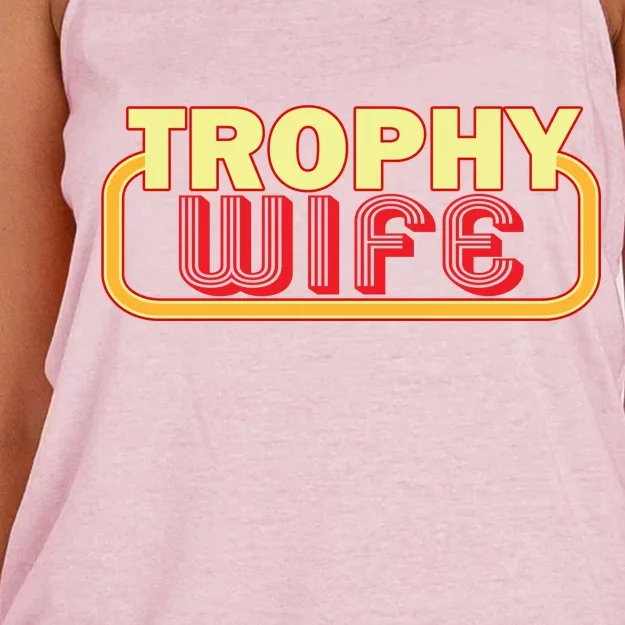 Trophy Wife Funny Retro Women's Knotted Racerback Tank