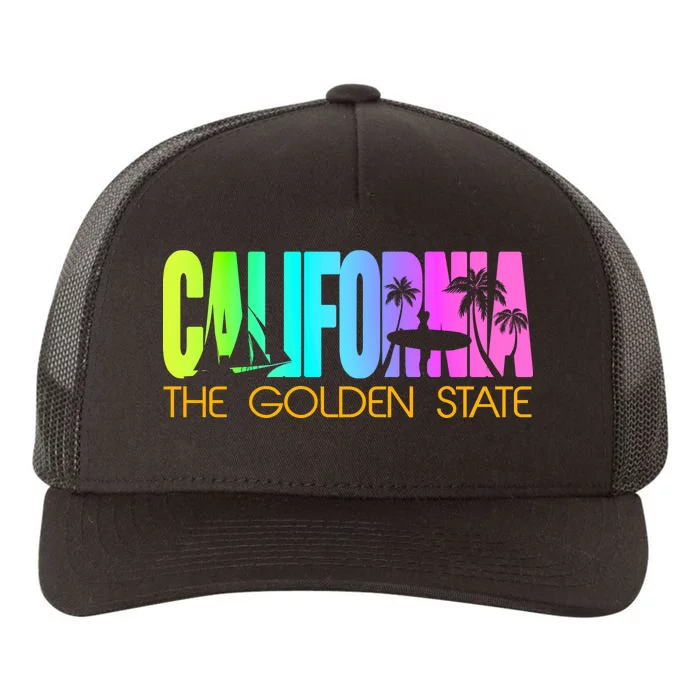 Tropical California The Golden State Yupoong Adult 5-Panel Trucker Hat