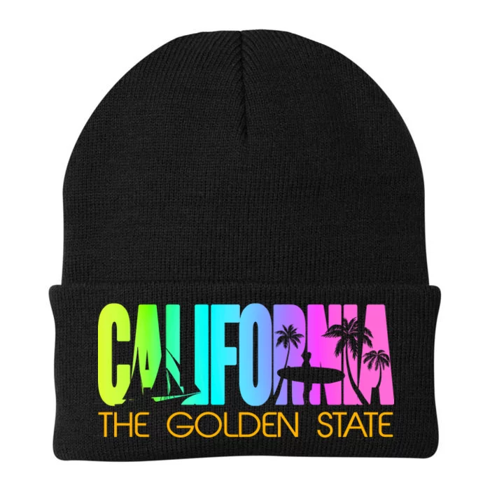 Tropical California The Golden State Knit Cap Winter Beanie