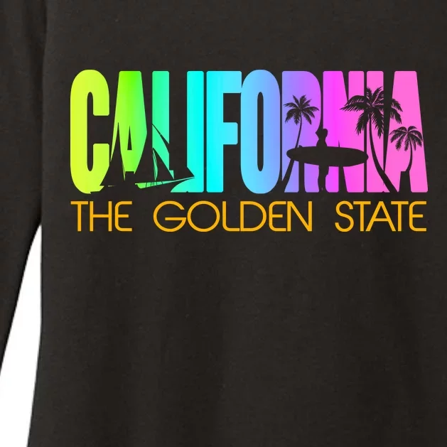 Tropical California The Golden State Womens CVC Long Sleeve Shirt