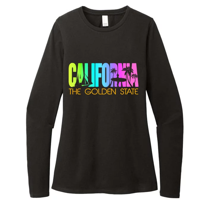 Tropical California The Golden State Womens CVC Long Sleeve Shirt