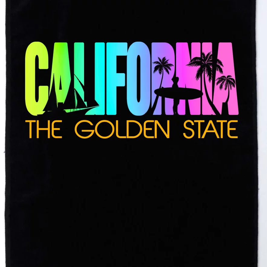 Tropical California The Golden State Platinum Collection Golf Towel