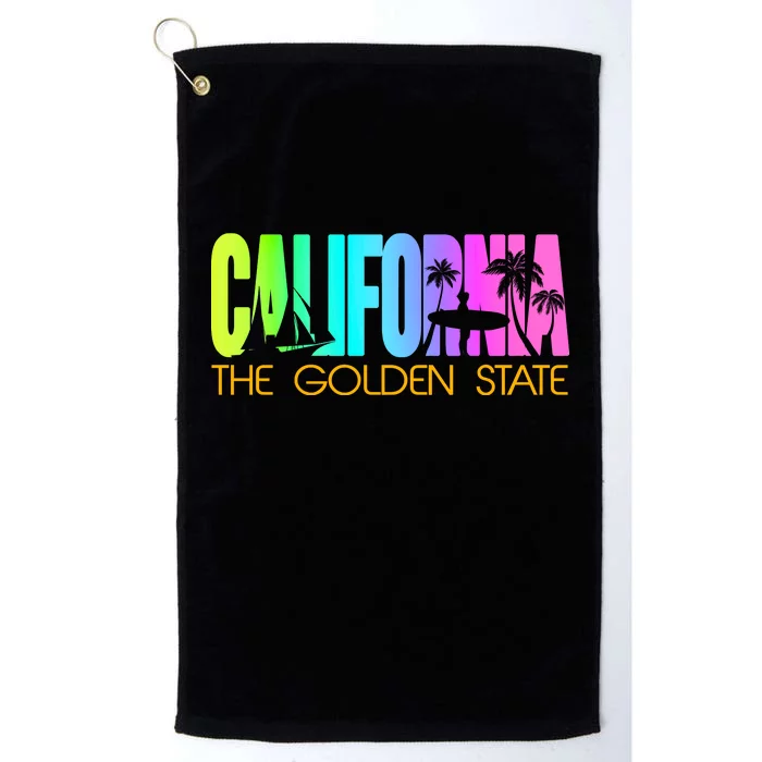 Tropical California The Golden State Platinum Collection Golf Towel