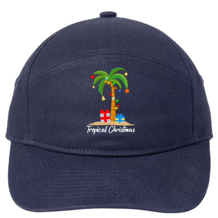 Tropical Christmas 7-Panel Snapback Hat