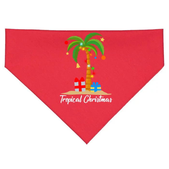 Tropical Christmas USA-Made Doggie Bandana