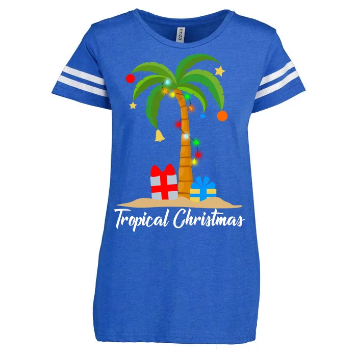 Tropical Christmas Enza Ladies Jersey Football T-Shirt