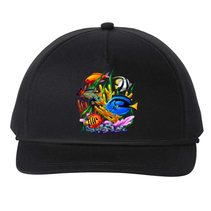 Tropical Fish Snapback Five-Panel Rope Hat