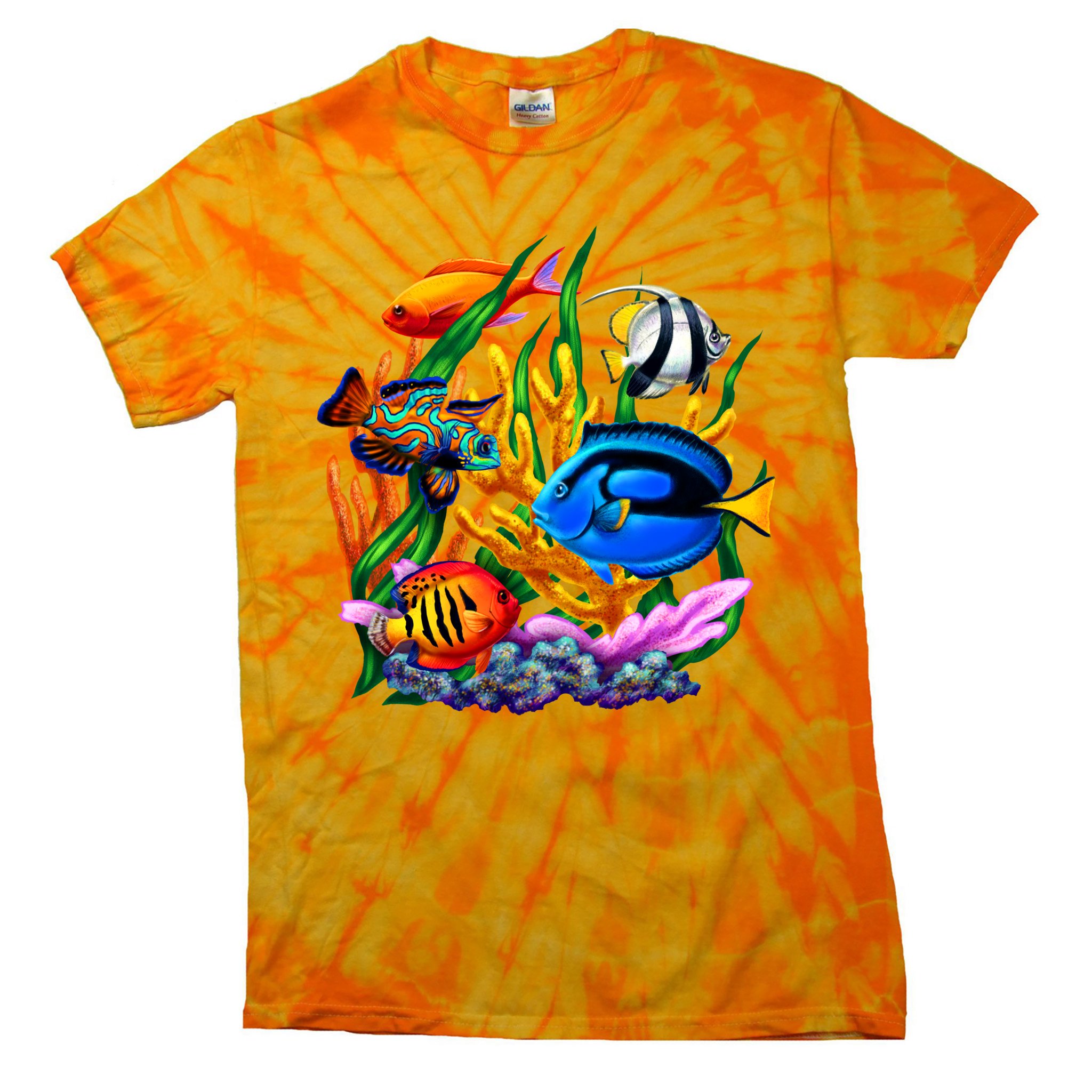 Tropical Fish Tie-Dye T-Shirt