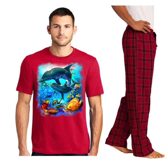 Tropical Fish Dolphins Portrait Pajama Set