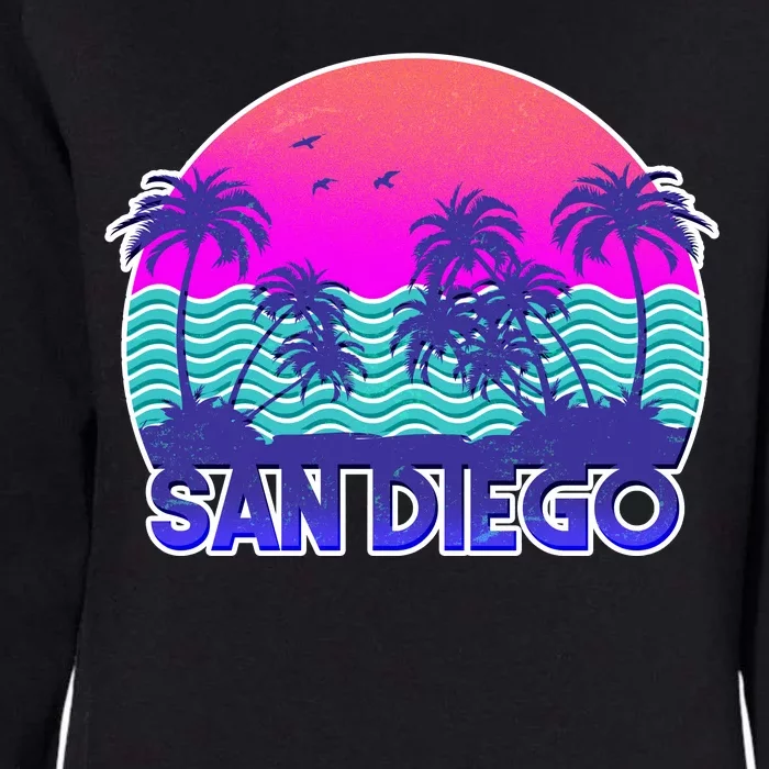 Tropical Retro San Diego Womens California Wash Sweatshirt