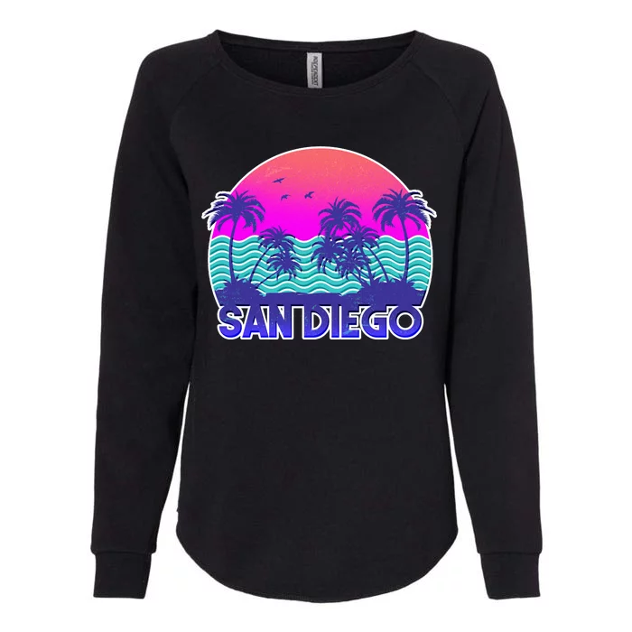 Tropical Retro San Diego Womens California Wash Sweatshirt