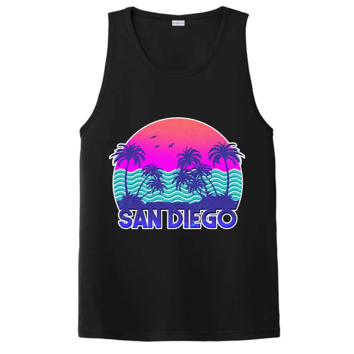 Tropical Retro San Diego Performance Tank