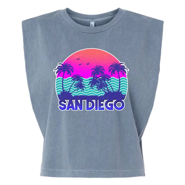 Tropical Retro San Diego Garment-Dyed Women's Muscle Tee