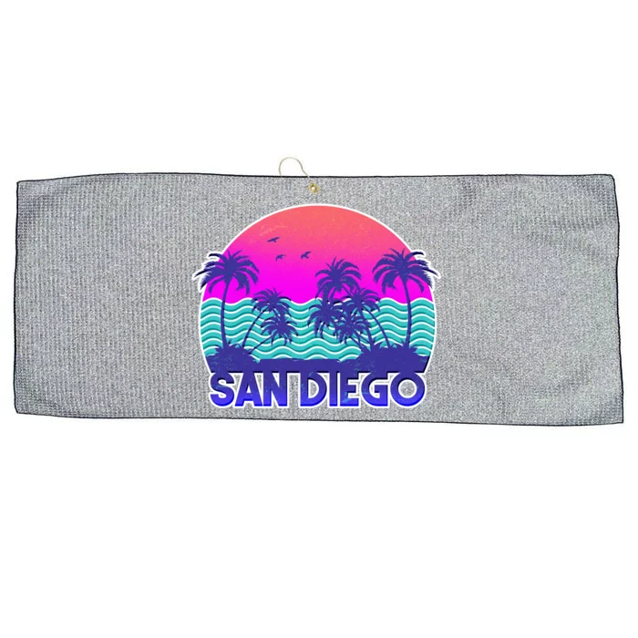 Tropical Retro San Diego Large Microfiber Waffle Golf Towel