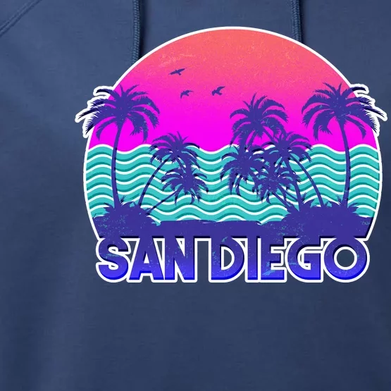 Tropical Retro San Diego Performance Fleece Hoodie