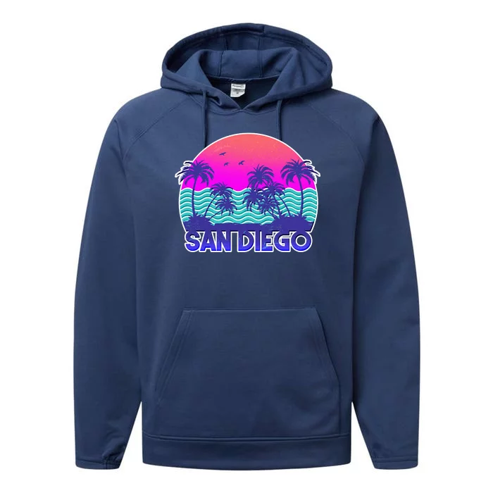 Tropical Retro San Diego Performance Fleece Hoodie