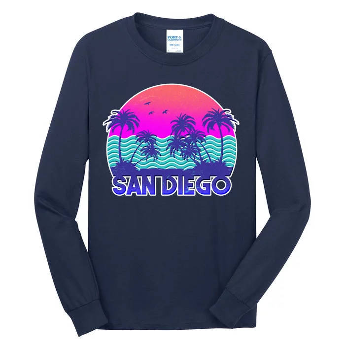 Tropical Retro San Diego Tall Long Sleeve T-Shirt