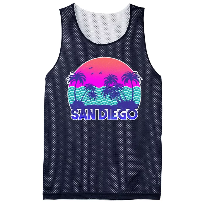 Tropical Retro San Diego Mesh Reversible Basketball Jersey Tank