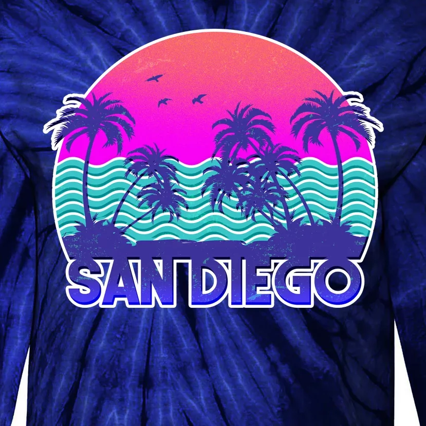 Tropical Retro San Diego Tie-Dye Long Sleeve Shirt