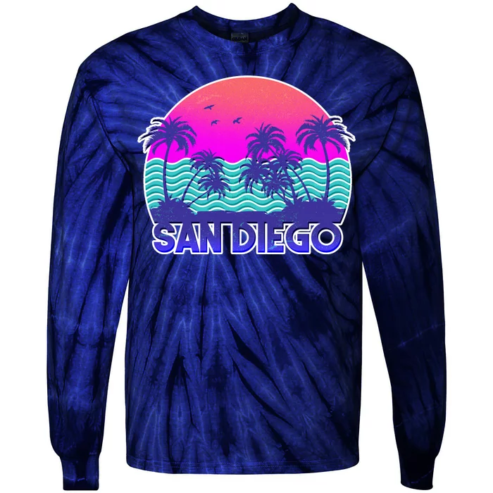 Tropical Retro San Diego Tie-Dye Long Sleeve Shirt