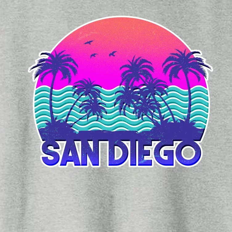 Tropical Retro San Diego Women's Crop Top Tee