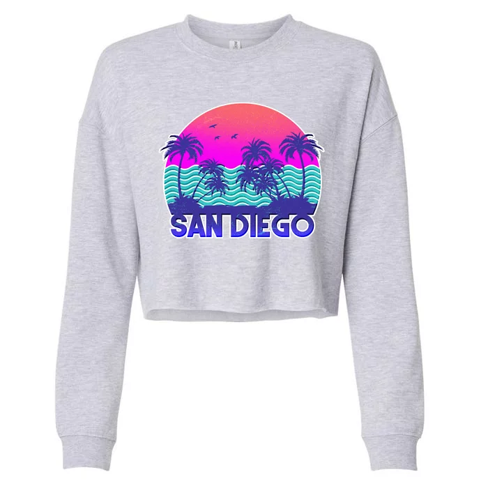 Tropical Retro San Diego Cropped Pullover Crew