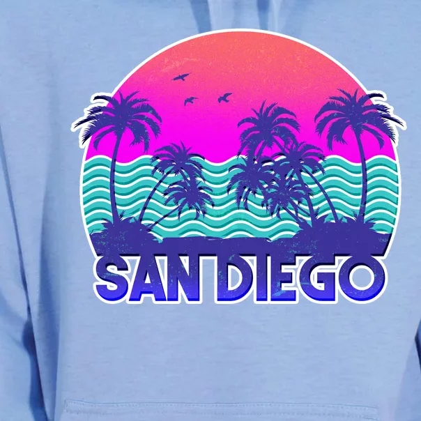 Tropical Retro San Diego Unisex Surf Hoodie