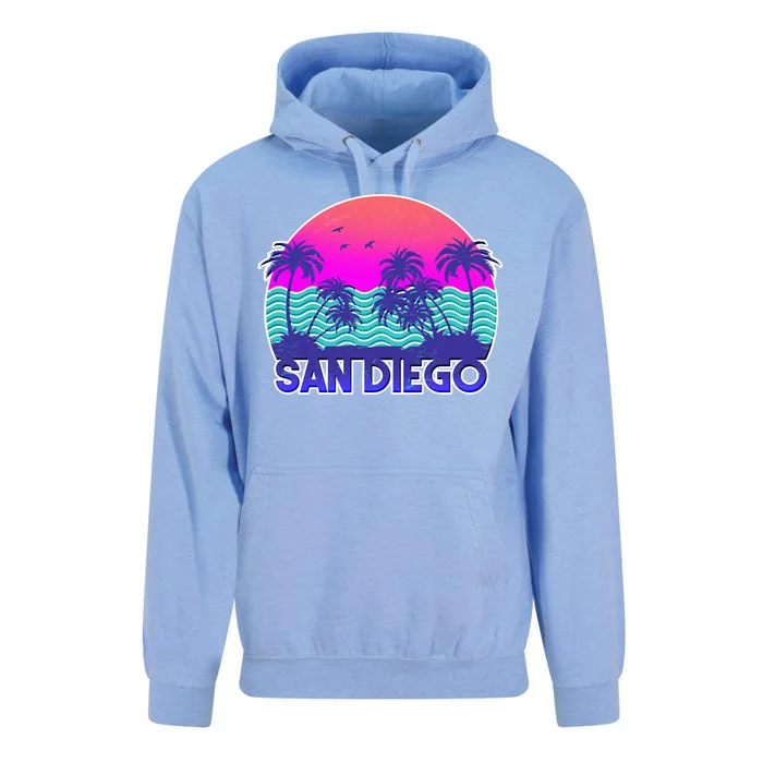 Tropical Retro San Diego Unisex Surf Hoodie