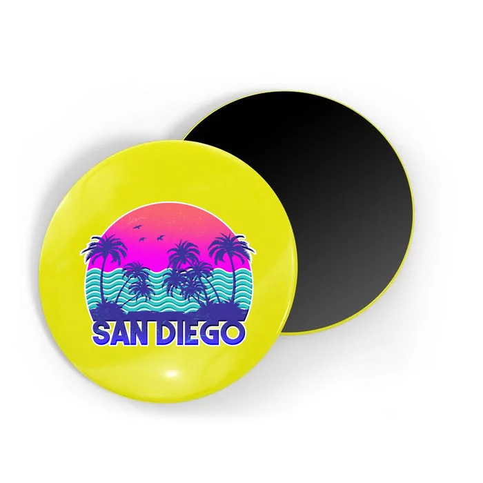 Tropical Retro San Diego Magnet