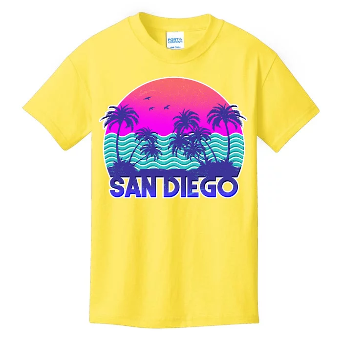 Tropical Retro San Diego Kids T-Shirt