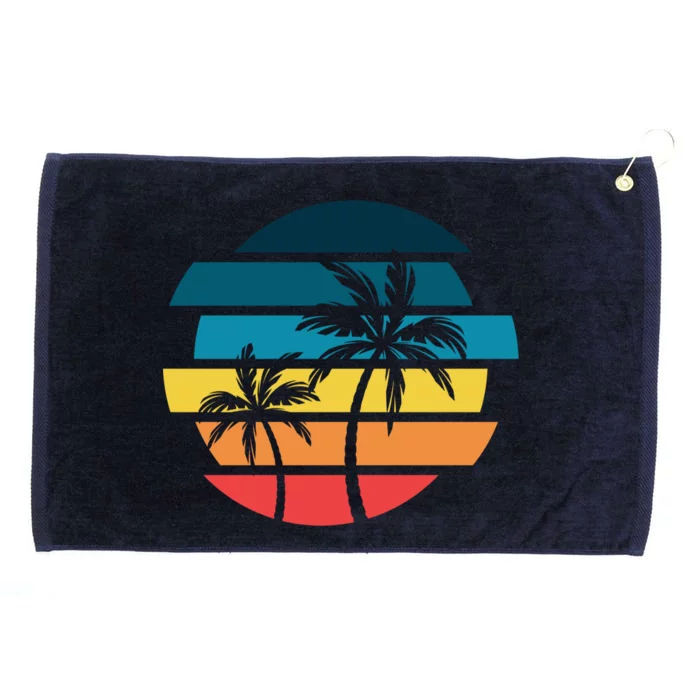 Tropical Retro Sun Grommeted Golf Towel