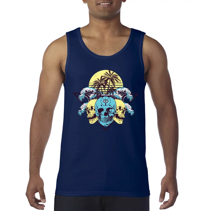 Tropical Skulls Tank Top