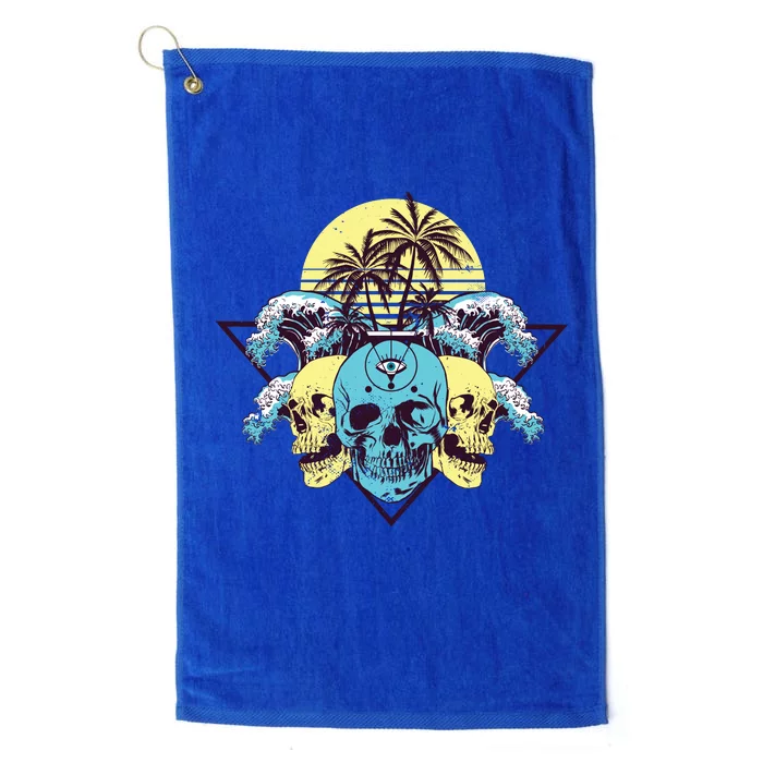 Tropical Skulls Platinum Collection Golf Towel