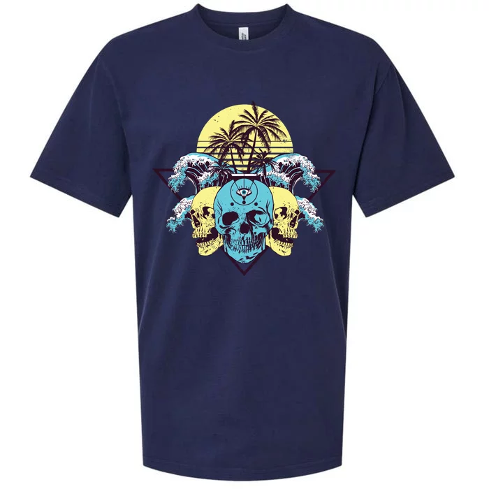 Tropical Skulls Sueded Cloud Jersey T-Shirt