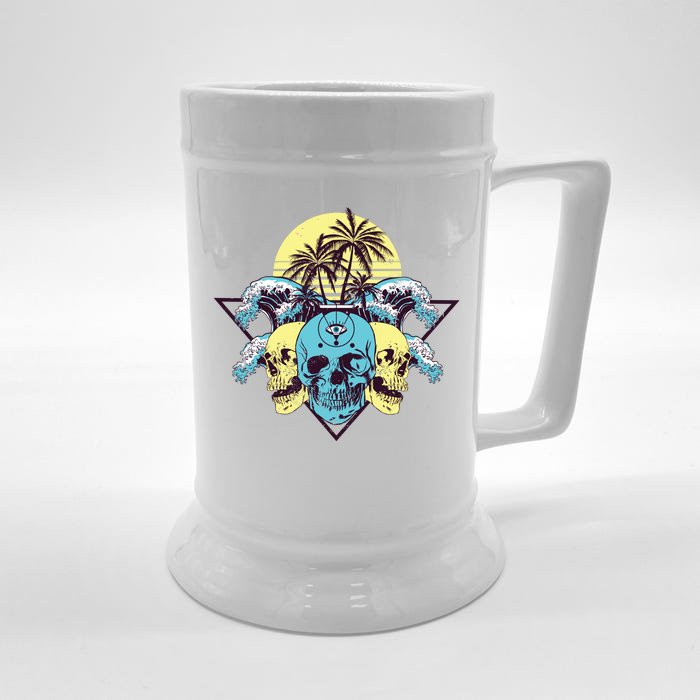 Tropical Skulls Front & Back Beer Stein