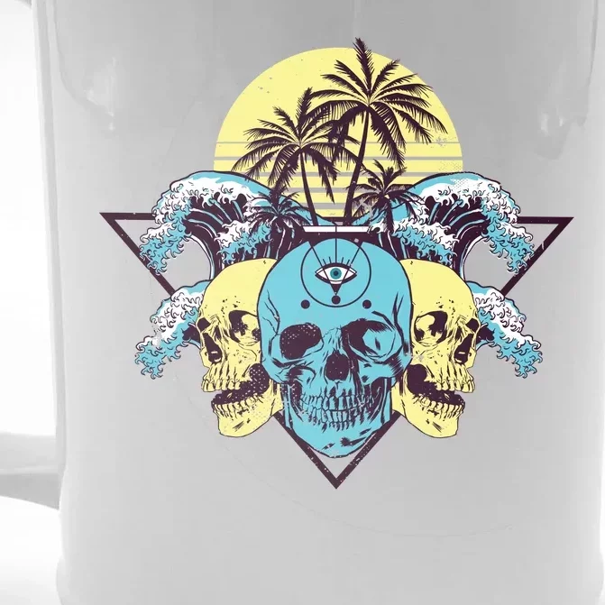 Tropical Skulls Front & Back Beer Stein