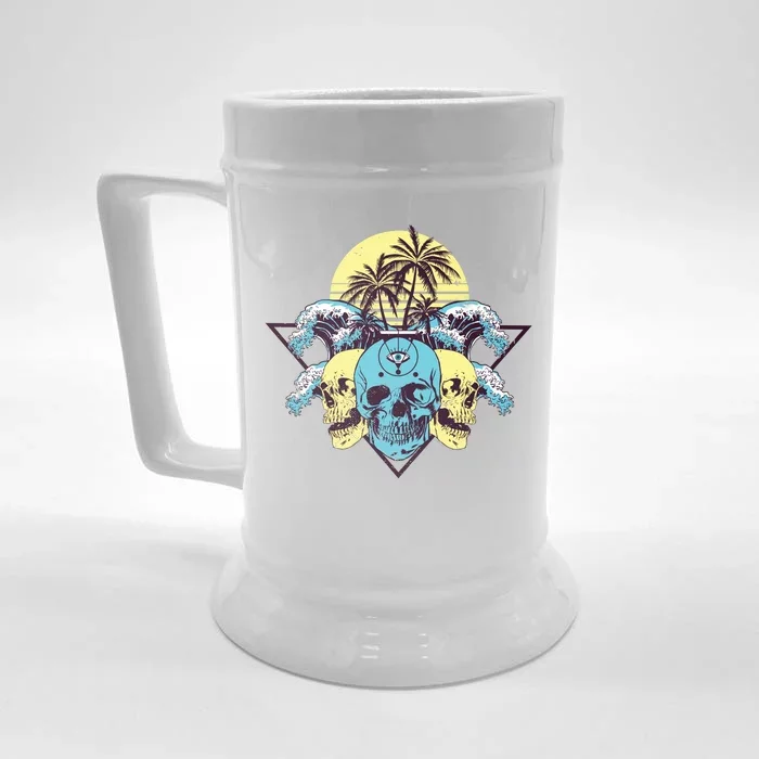 Tropical Skulls Front & Back Beer Stein