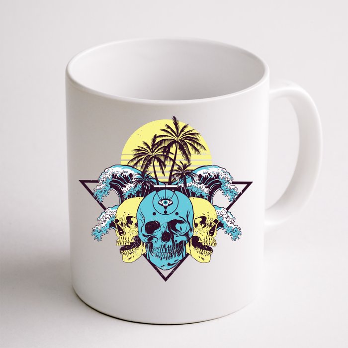 Tropical Skulls Front & Back Coffee Mug