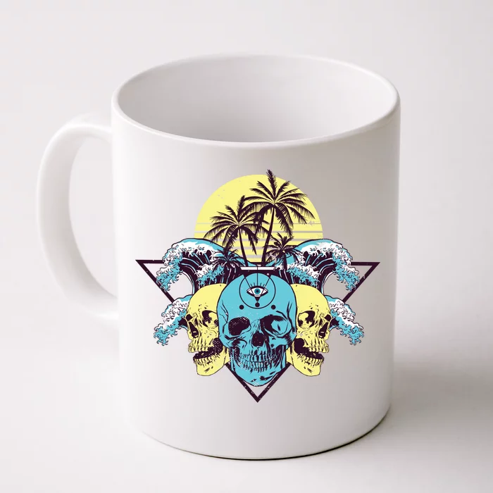 Tropical Skulls Front & Back Coffee Mug