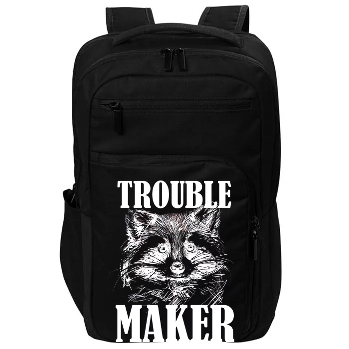 Trouble Maker Funny Raccoon Impact Tech Backpack