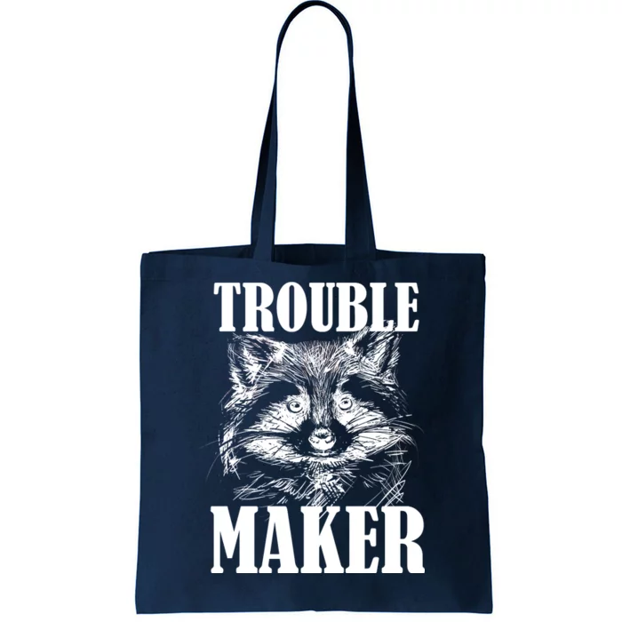 Trouble Maker Funny Raccoon Tote Bag