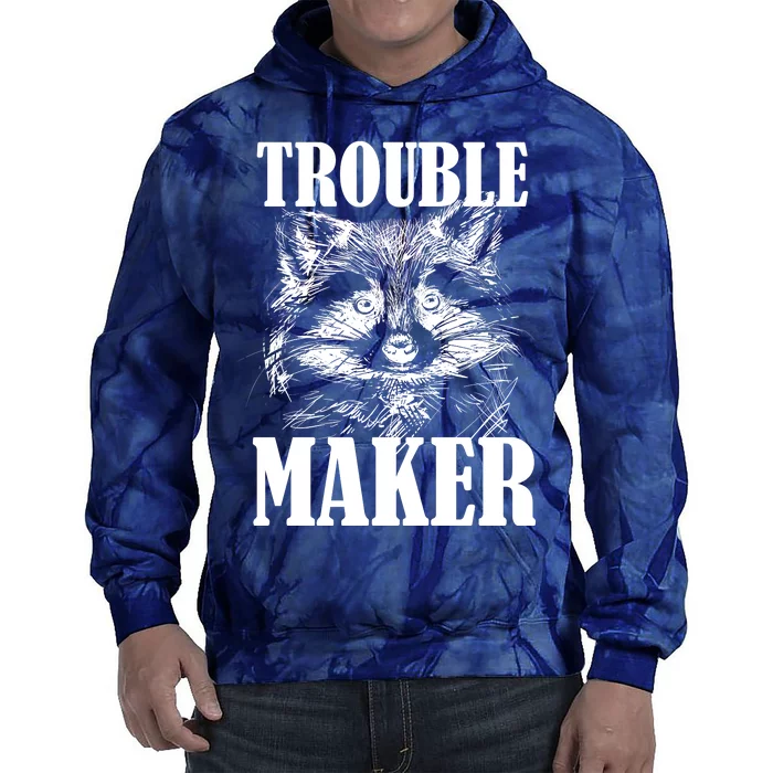 Trouble Maker Funny Raccoon Tie Dye Hoodie