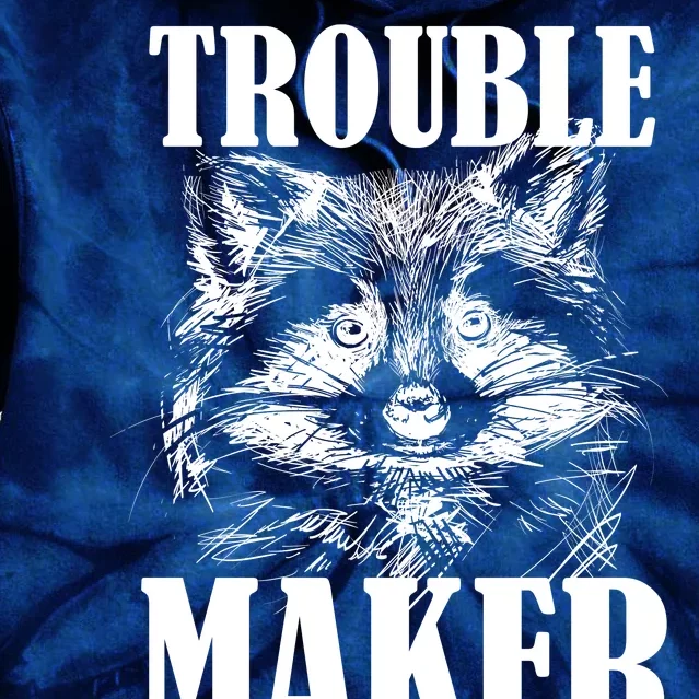 Trouble Maker Funny Raccoon Tie Dye Hoodie