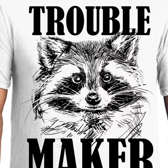 Trouble Maker Funny Raccoon Pajama Set