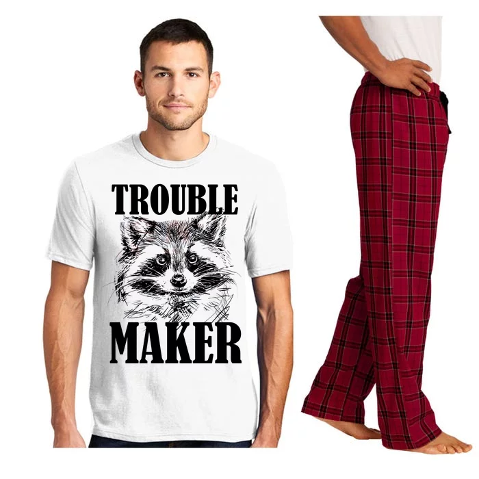 Trouble Maker Funny Raccoon Pajama Set