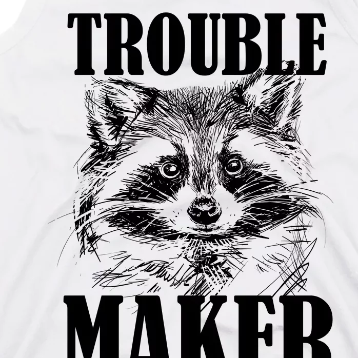 Trouble Maker Funny Raccoon Tank Top