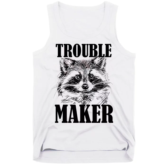 Trouble Maker Funny Raccoon Tank Top