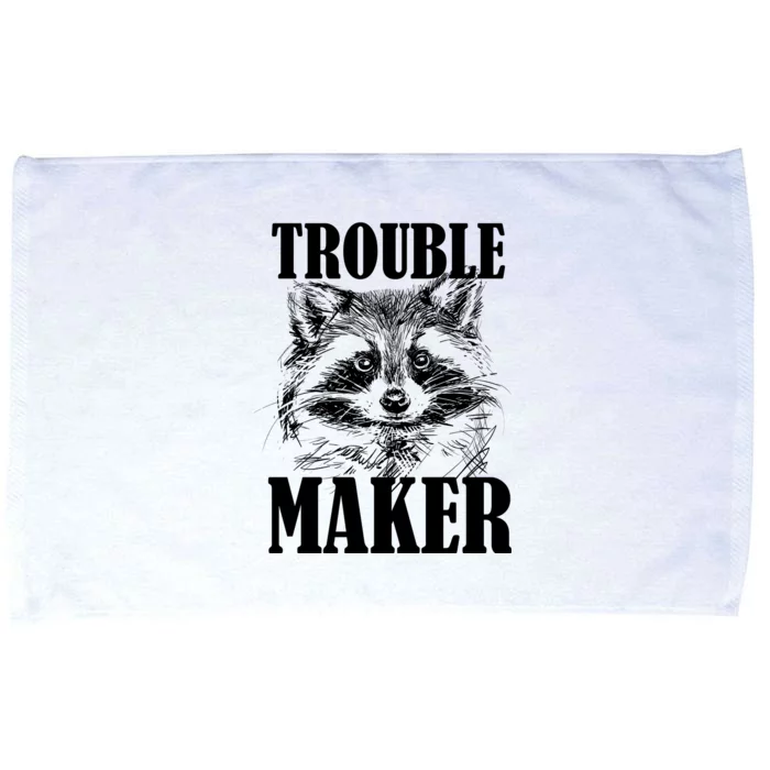 Trouble Maker Funny Raccoon Microfiber Hand Towel